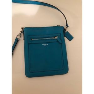 Turquoise Coach crossbody